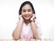 portrait of an asian teenage girl