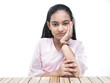portrait of an asian teenage girl