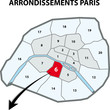 Arrondissements PARIS - vectoriel