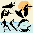 surfer silhouette vector surfer silhouette vector