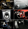 Sport car interior collage Sport car interior collage