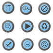 Modern Blue Web Icon Set 2