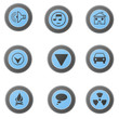 Modern Blue Web Icon Set 3