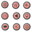 Modern Red Web Icon Set 1