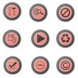 Modern Red Web Icon Set 2