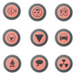 Modern Red Web Icon Set 3