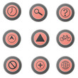 Modern Red Web Icon Set 4