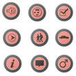 Modern Red Web Icon Set 5
