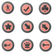 Modern Red Web Icon Set 6