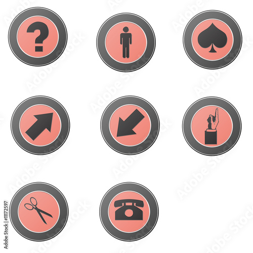 Illustration: Modern Red Web Icon Set 7 Modern Red Web Icon Set 7