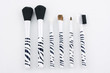 Professional make-up brushes on white background