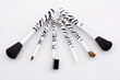 Professional make-up brushes on white background