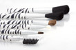 Professional make-up brushes on white background