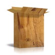 Caja de Madera sobre fondo blanco
