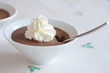 Chocolate mousse with whipped cream Chocolate mousse with whipped cream