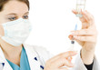 doctor holding syringe and getting ready for injection doctor holding syringe and getting ready for injection