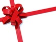 Big red bow with ribbons isolated on white Big red bow with ribbons isolated on white