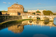 Castel Sant'angelo and bridge at sunset, Rome, Italy. Castel Sant'angelo and bridge at sunset, Rome, Italy.
