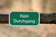 Kein Durchgang