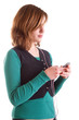 teenager girl with her MP3 player