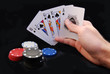 La main au Poker - Quinte Flush Royale