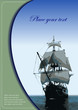 Cover for brochure with old sailing vessel Cover for brochure with old sailing vessel