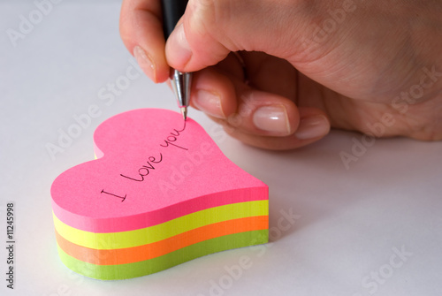 Photo: Heart shaped sticky notes Heart shaped sticky notes