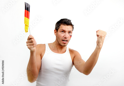 jubelnder Deutschland Fan jubelnder Deutschland Fan
