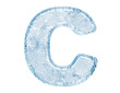 Ice font. Letter C.Upper case