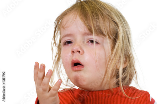 Photo: Little girl with the flu Little girl with the flu