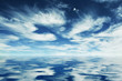 Sky reflection on the water Sky reflection on the water