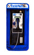 blue public telephone