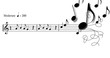 Notes de musique sortant de la partition
