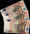 Billets de 50 euros. Billets de 50 euros.
