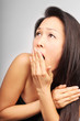 Scared young woman