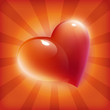 red heart card for valentine's day celebration