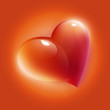 red heart card for valentine's day celebration