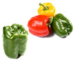 red, yellow and green peppers red, yellow and green peppers