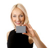 Woman with businesscard