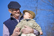 Happy grandfather