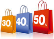Shopper colorati sconti 30-40-50