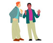 vector cartoon conversation 03