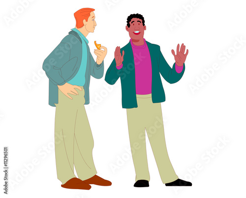 Illustration: vector cartoon conversation 03 vector cartoon conversation 03