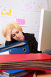 Business Woman has a headache