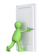 3d puppet, closing a door