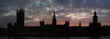 Crépuscule sur le parlement à Londres