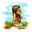 Caveman (on colorful background)