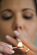 Smoking woman with a cigarette