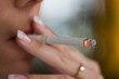 Smoking woman with a cigarette