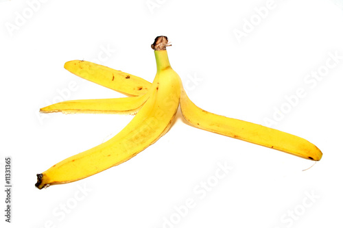 Photo: Empty yellow banana peel Empty yellow banana peel
